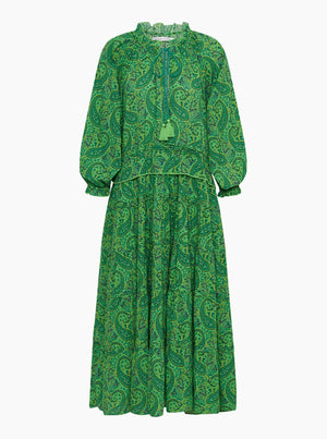 
            
                Load image into Gallery viewer, Paisley Ruffle Neck Maxi Dress - Paisley
            
        