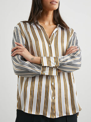 Dorian Shirt - Bronze Mix Stripe