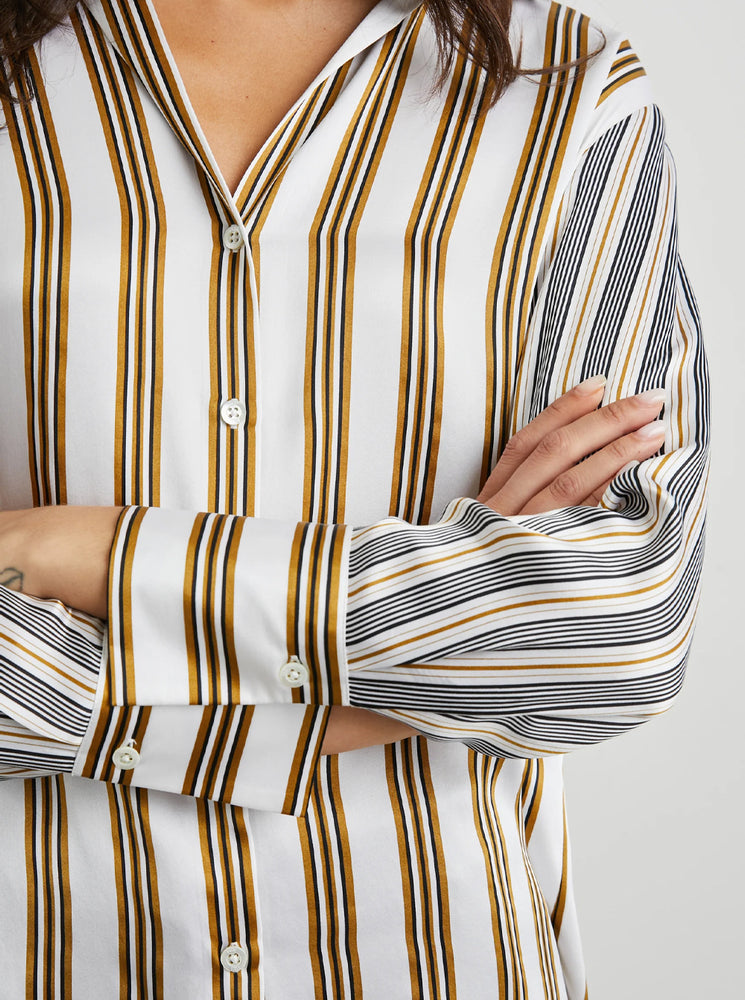 Dorian Shirt - Bronze Mix Stripe