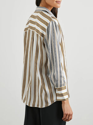 Dorian Shirt - Bronze Mix Stripe