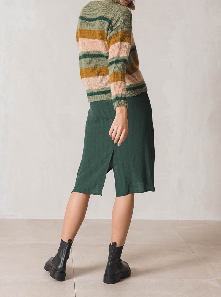 Multicolor Striped Sweater - Green
