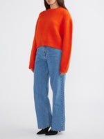 Nella Mohair Blend Knit - Tangerine