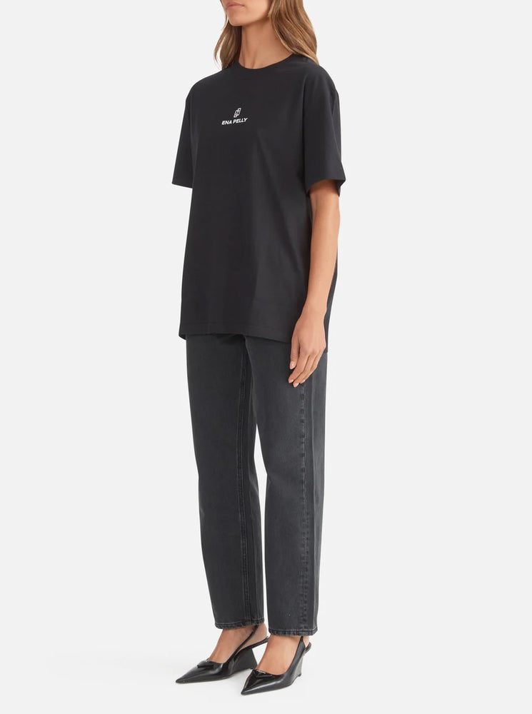 Lexi Monogram Tee - Black