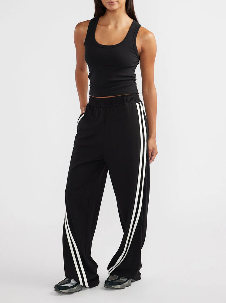 Valentina Stripe Pant - Black/Off White