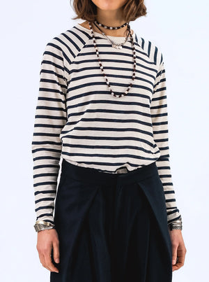 LivaLL Tee - Black/White Stripe
