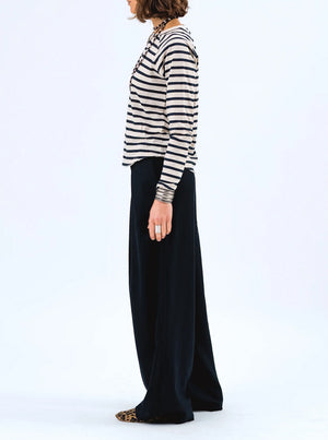 LivaLL Tee - Black/White Stripe