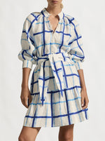 Elated Dress - Azure Check