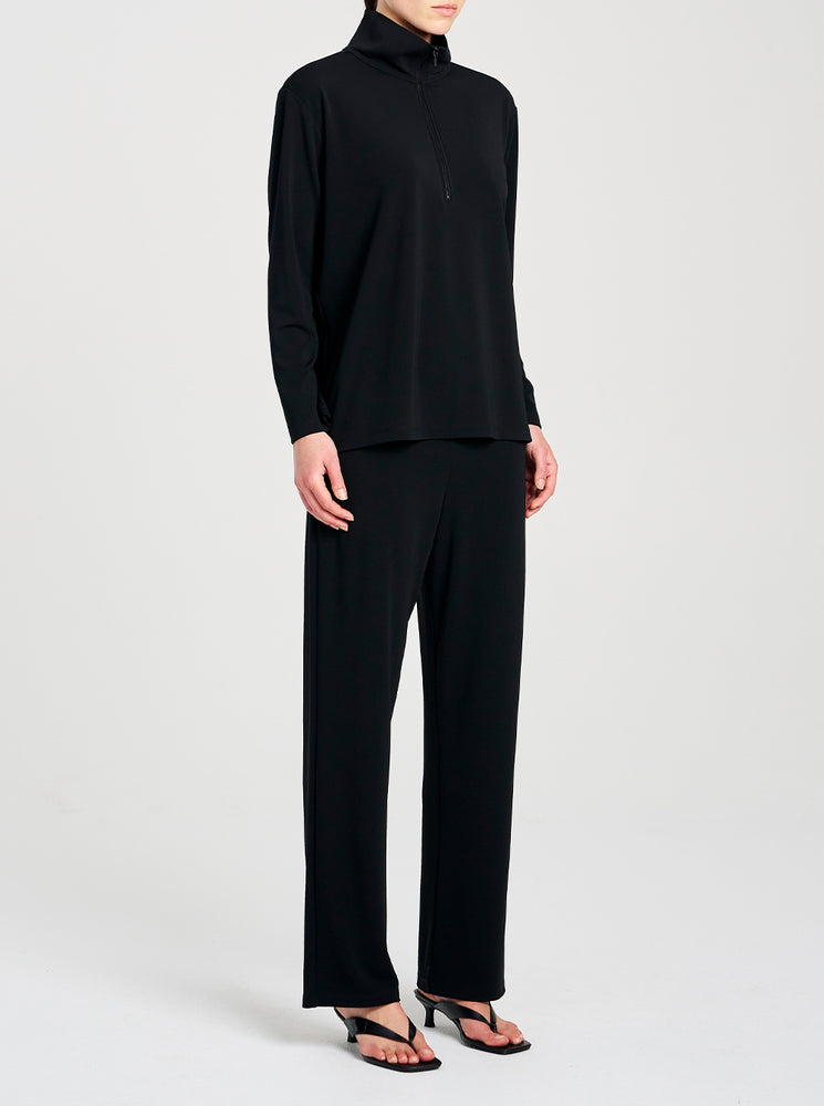 Powder Knit Long Pant - Black
