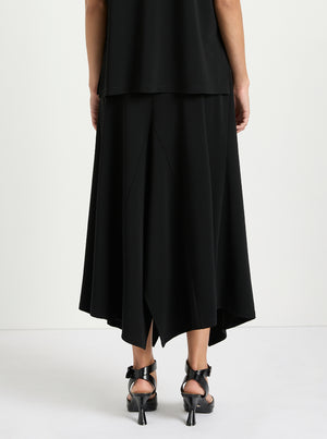 Powder Knit Trapeze Skirt - Black