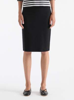 Knee Double Skirt - Black