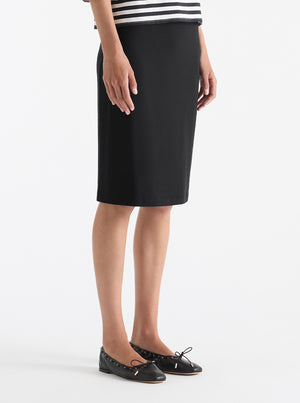 Knee Double Skirt - Black