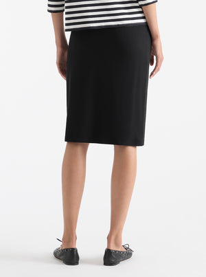 Knee Double Skirt - Black