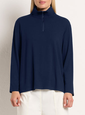Half Zip Sweater - Denim