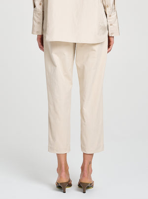 Tapered Flat Pant - Flax