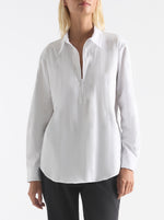 Zip Front Shirt - White