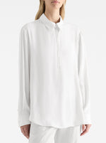 Maché Zip Front Shirt - White