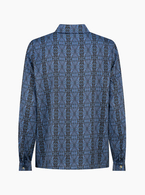 Force Of Nature Silk Shirt - Navy