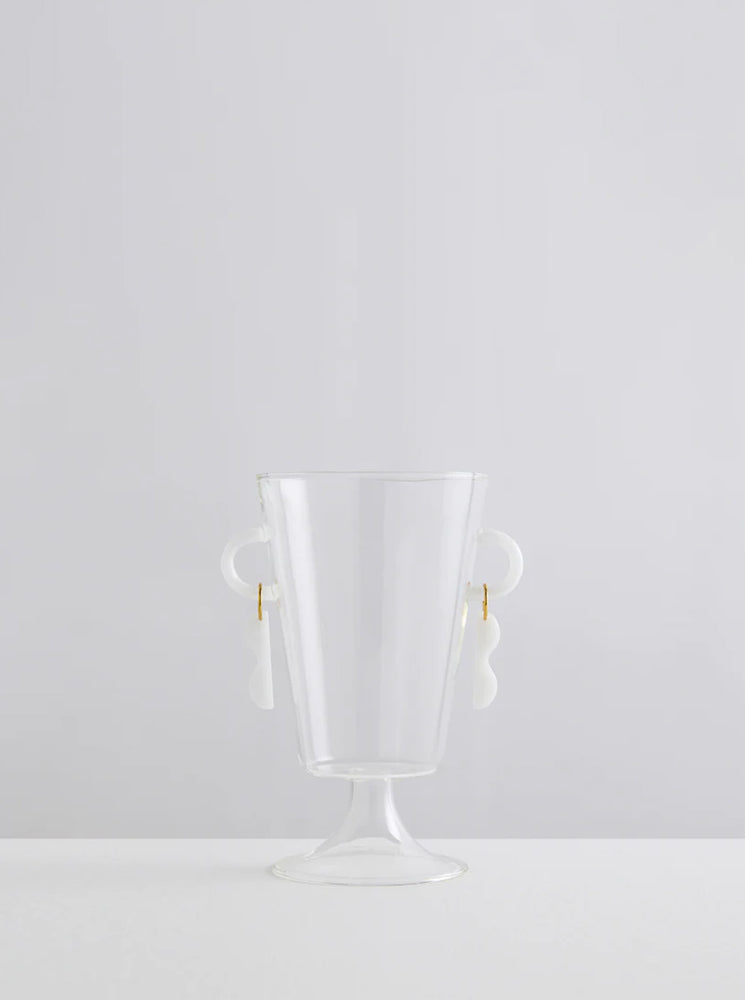 The Happy Vase - Clear & Opaque White