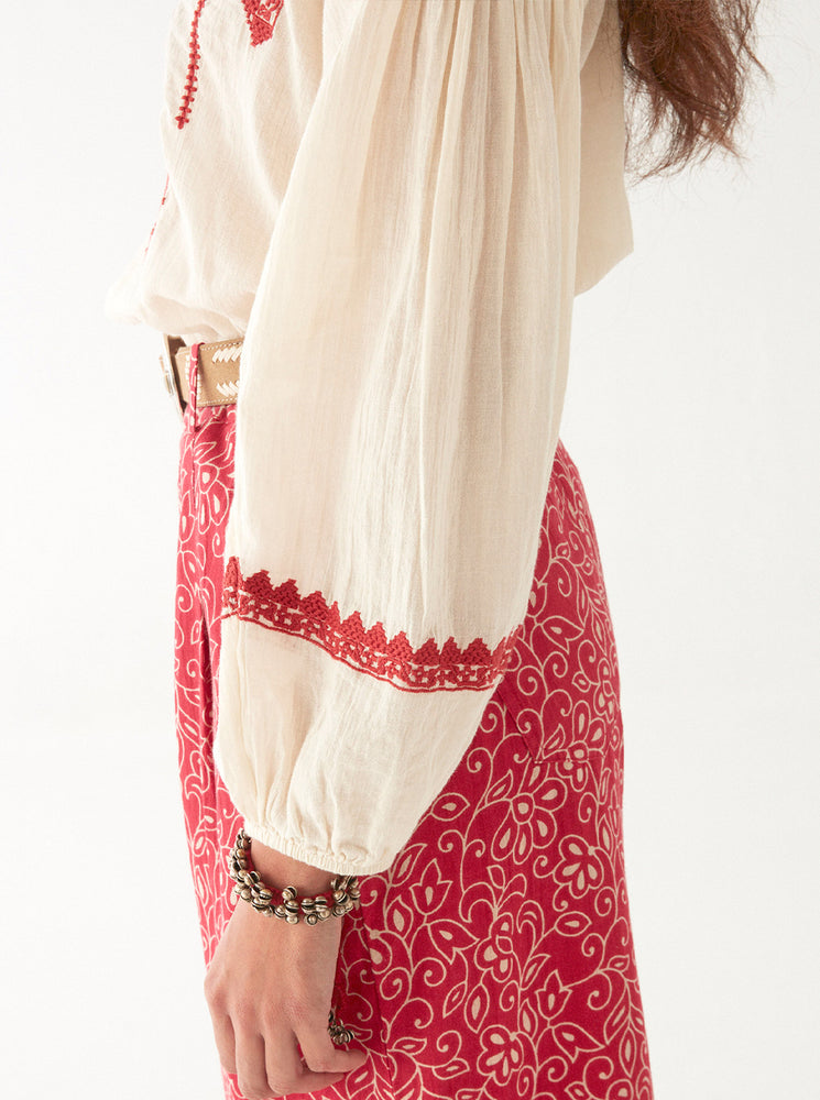 Irina Blouse - Bell Pepper