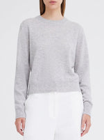 Peter Cashmere Sweater - Pale Grey Marle