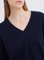 Sharpo Cashmere Sweater - Darkest Navy