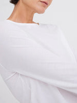 Jeri Long Sleeve Cotton Tee - White