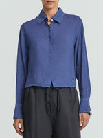 Iona Linen Shirt - Dark Fallow Blue