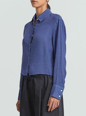 Iona Linen Shirt - Dark Fallow Blue