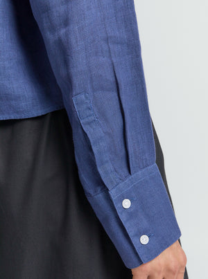 Iona Linen Shirt - Dark Fallow Blue