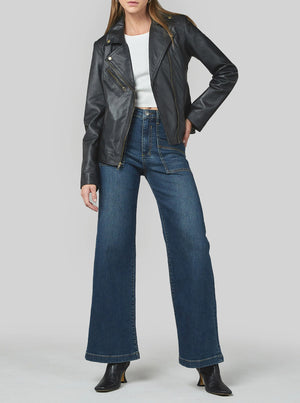 Jodi Astro Wide Leg Jeans - Astro Blue