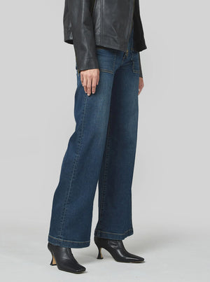 Jodi Astro Wide Leg Jeans - Astro Blue