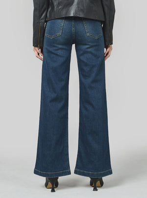 Jodi Astro Wide Leg Jeans - Astro Blue