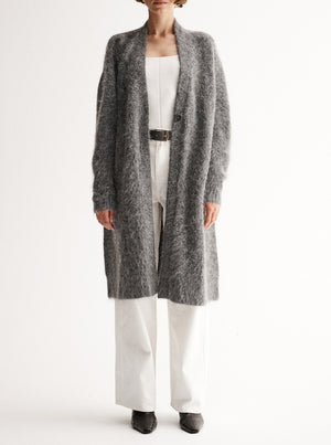 Simone Knit Cardigan - Charcoal Marle