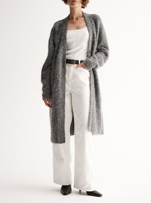 Simone Knit Cardigan - Charcoal Marle