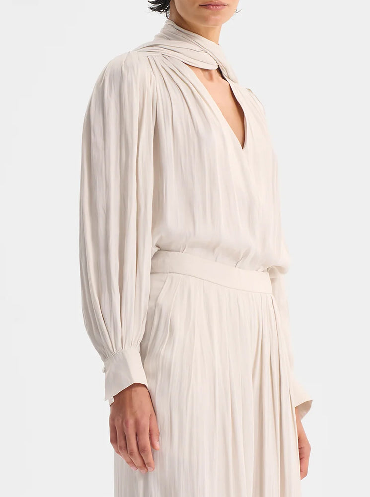 Lena V-Neck Top - Nougat