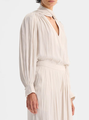 Lena V-Neck Top - Nougat