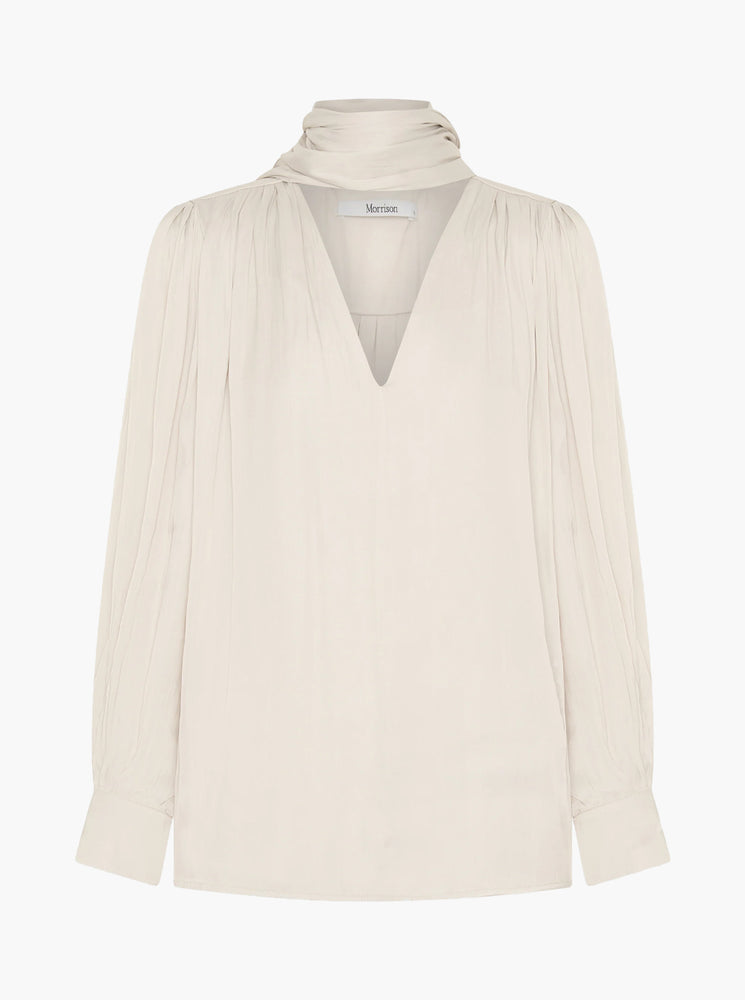 Lena V-Neck Top - Nougat