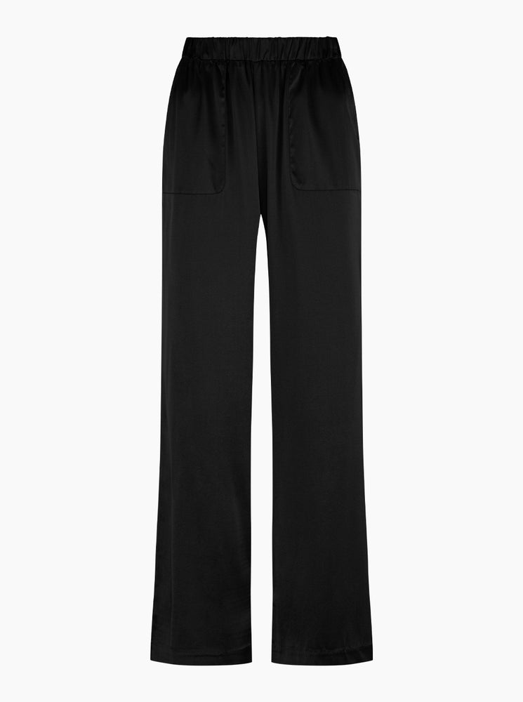 Lightness Of Being Silk Slouch Pant - Black