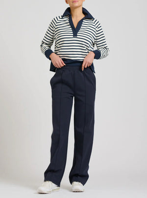 The Lola Pant - French Navy & Ivory
