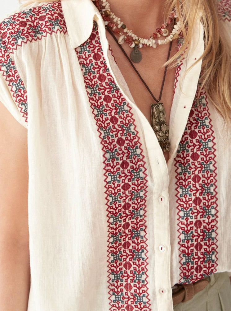 Mafalda Blouse - Red Wine