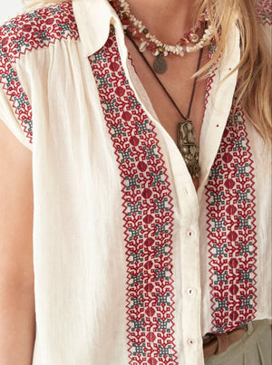 Mafalda Blouse - Red Wine
