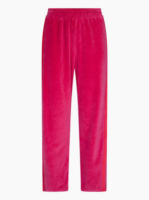 Mara Velour Pant - Pomegranate
