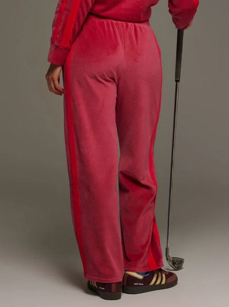 Mara Velour Pant - Pomegranate