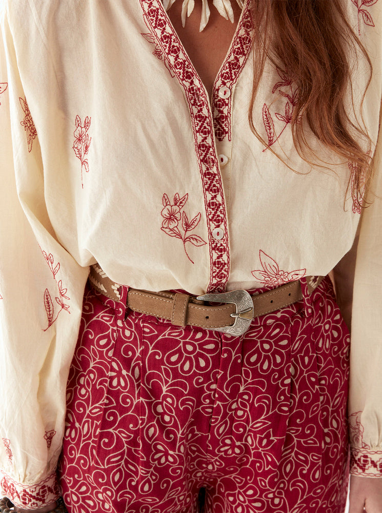 Margaux Blouse - Simple Red