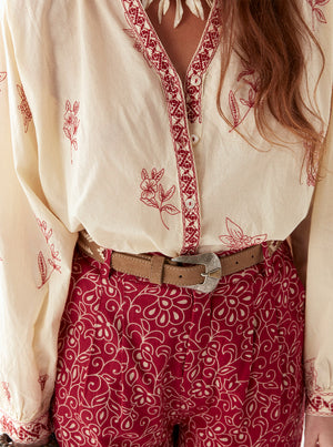 Margaux Blouse - Simple Red