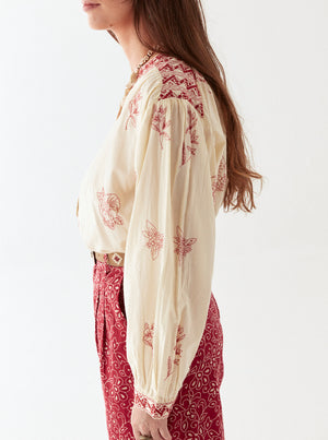 Margaux Blouse - Simple Red
