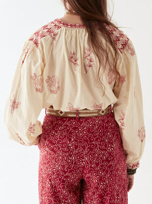 Margaux Blouse - Simple Red