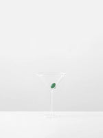 Martini Glass - Clear with Opaque Green