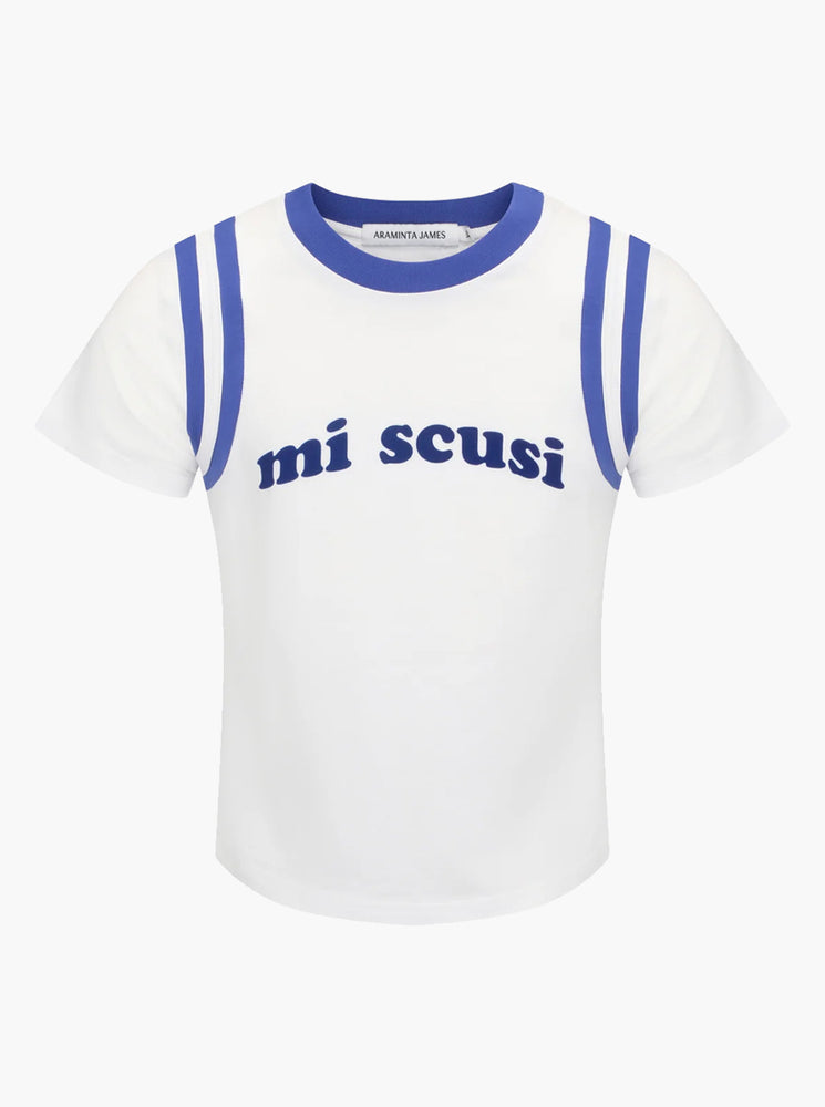 Mi Scusi Baby Tee - Warm White