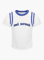 Mi Scusi Baby Tee - Warm White